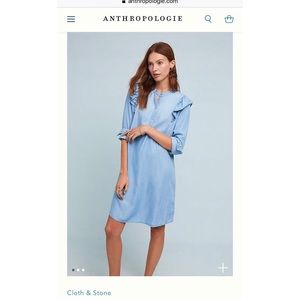 Cloth & Stone Ruffled Shirtdress